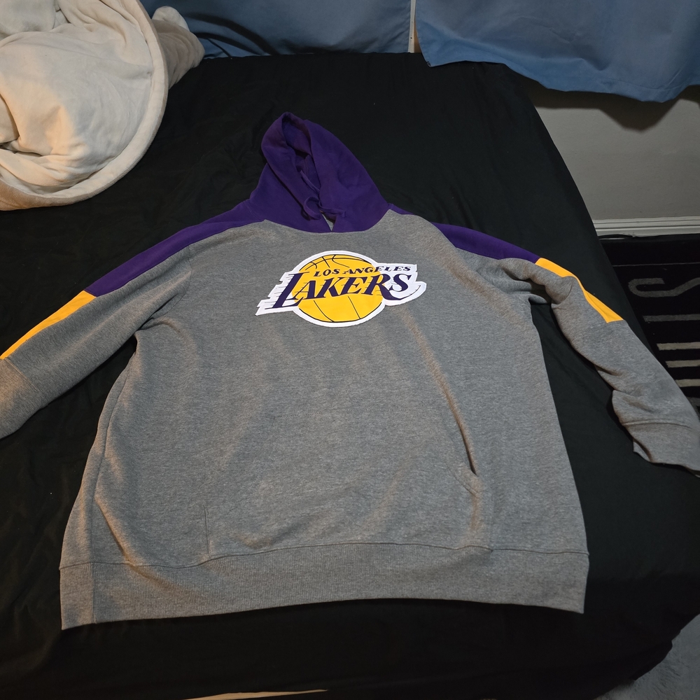 Los Angeles Lakers Gray and Purple Hoodie